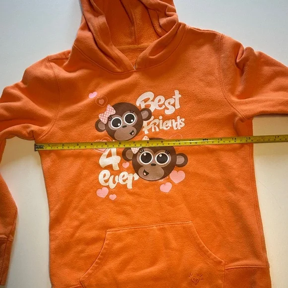 Justice Kids Hoodie with BFF Monkey Print - Picture 5 of 7